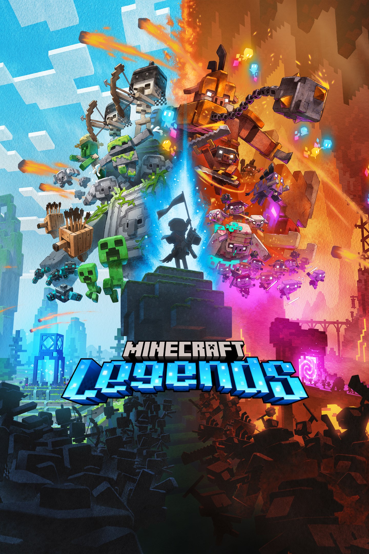 Záber škatule hry Minecraft Legends